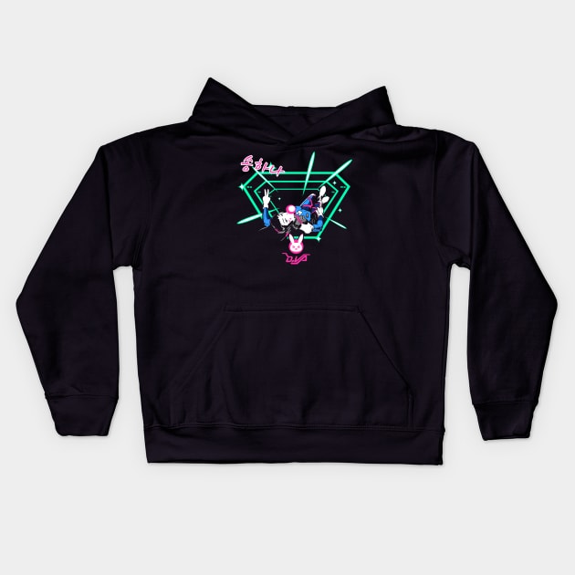 Hana Song - aka D.va Overwatch Kids Hoodie by MizukamiDesigns